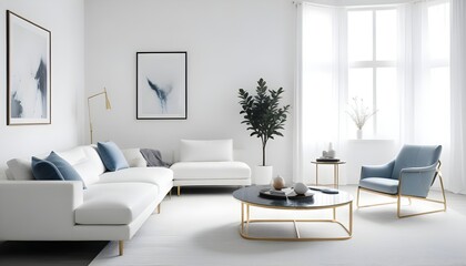 Photo interior modern design room 3d illustration