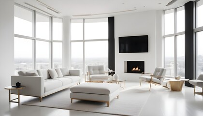 Fototapeta premium Photo interior modern design room 3d illustration