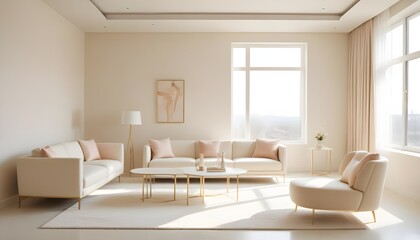 Fototapeta premium Photo interior modern design room 3d illustration