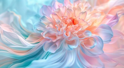 Obraz premium A colorful flower closeup against blue and pink backdrop