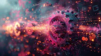 Futuristic Gears Digital Art