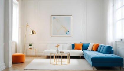 Photo interior modern design room 3d illustration