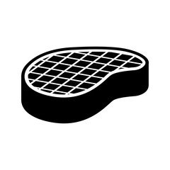 steak icon vector. food menu. grilled beef.