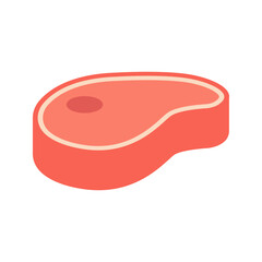 steak icon vector. food menu. grilled beef.