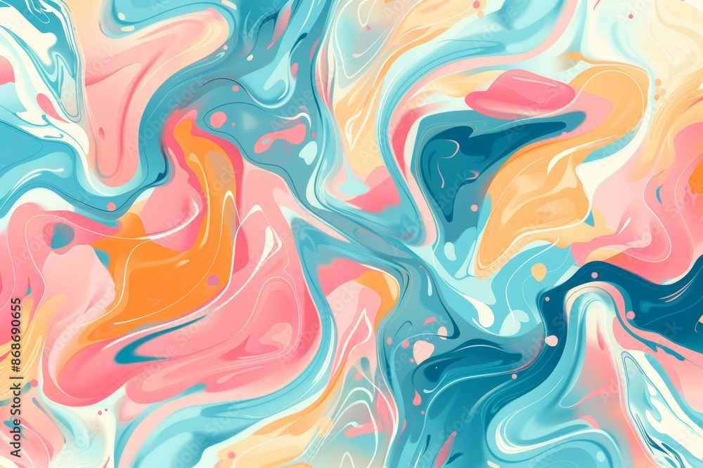Poster background with beautiful abstract fluid art pattern