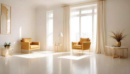 Fototapeta premium Photo interior modern design room 3d illustration