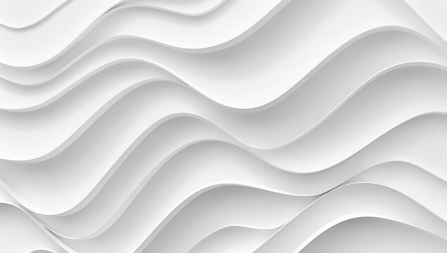 The seamless white wave texture pattern background is elegant and minimalist in design with monochromatic colors