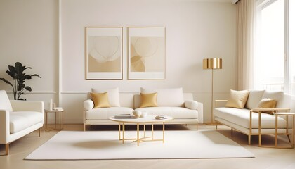 Fototapeta premium Photo interior modern design room 3d illustration