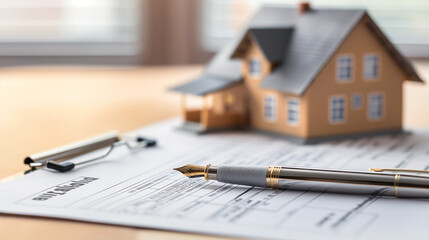 An application form for a mortgage loan placed on a clean and simple desk