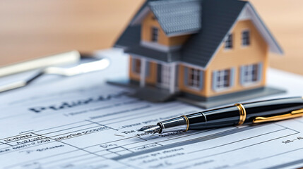 An application form for a mortgage loan placed on a clean and simple desk