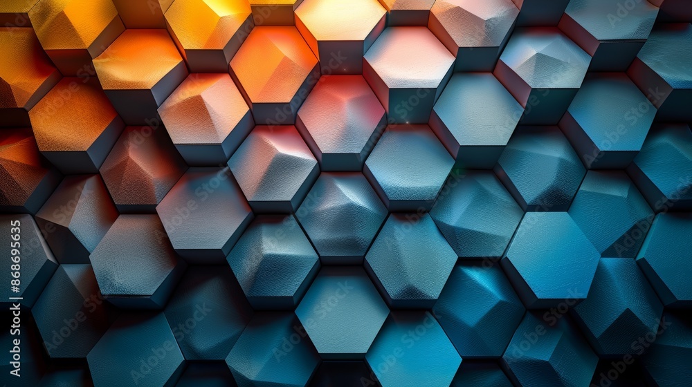 Poster geometric hexagon shape pattern with abstract design element