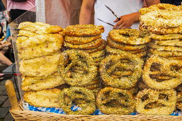 German Pretzel called Brezel popular Bread in Southern Germany