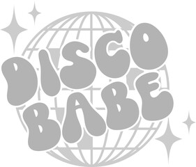 Disco Babe Vector Graphic Design
