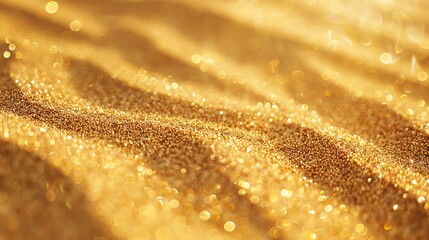 Golden Glittering Sand Texture