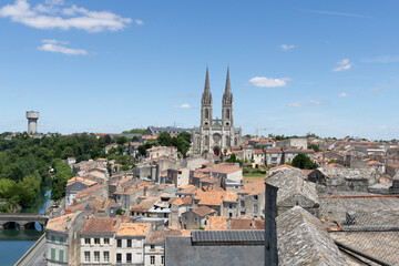 View of the town Niort. France
