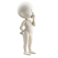 3d Character isolated on white background