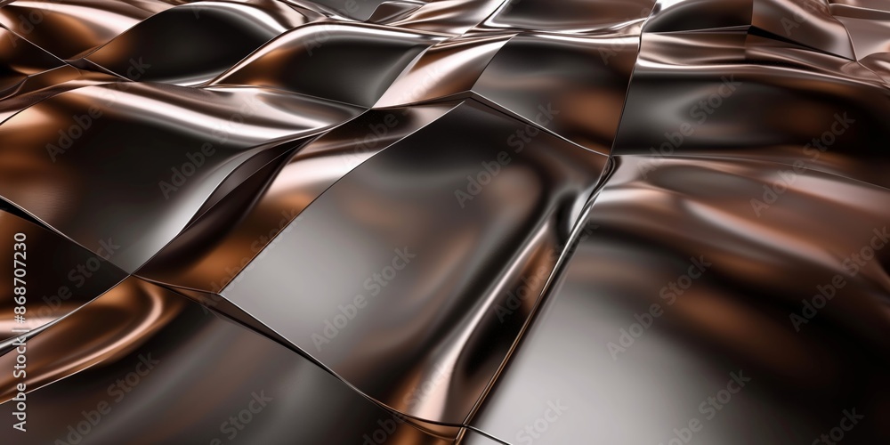 Poster shiny textured metallic reflective surface create a futuristic, abstract background in a modern desi