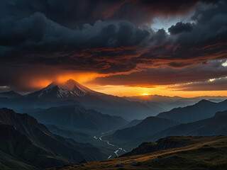 Fototapeta premium Mountain Hiking