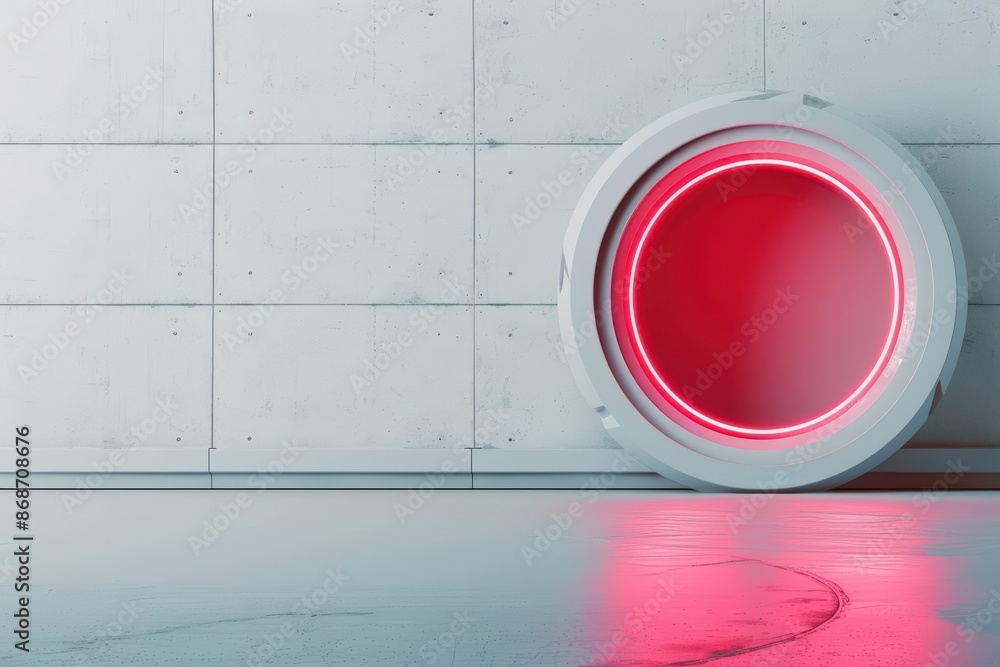 Poster clean cyber banner showcasing a broken bank vault with sleek lines and minimalist design with copy s