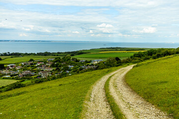 Kleine Wandertour zu den Old Harry Rocks vor den Toren der Hafenstadt von Swanage - Dorset - Vereinigtes Königreich