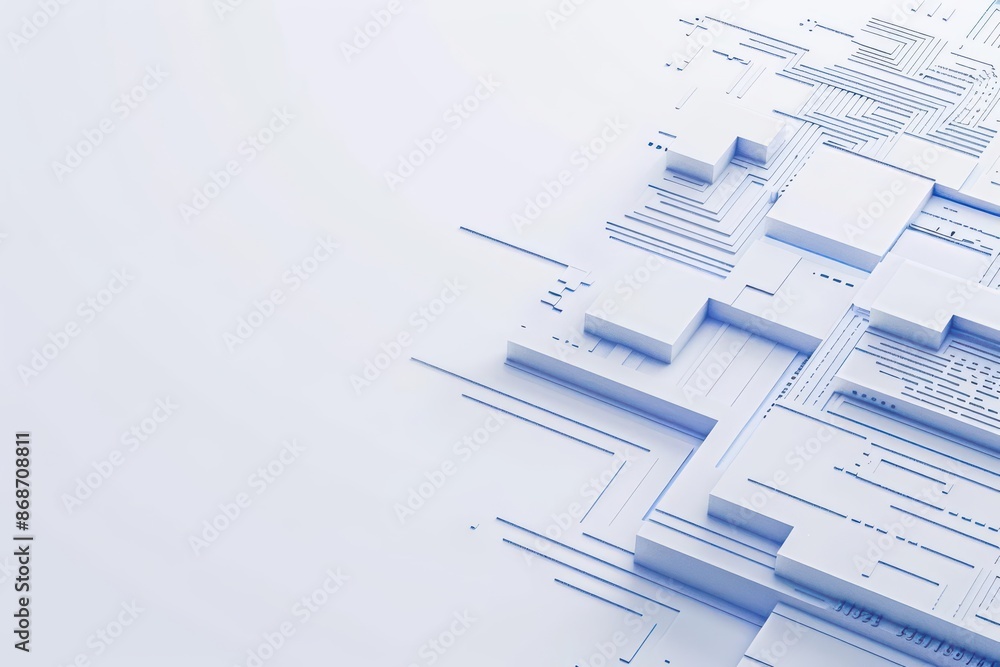 Poster clean cyber banner showcasing a broken success graph with sleek lines and minimalist design with cop