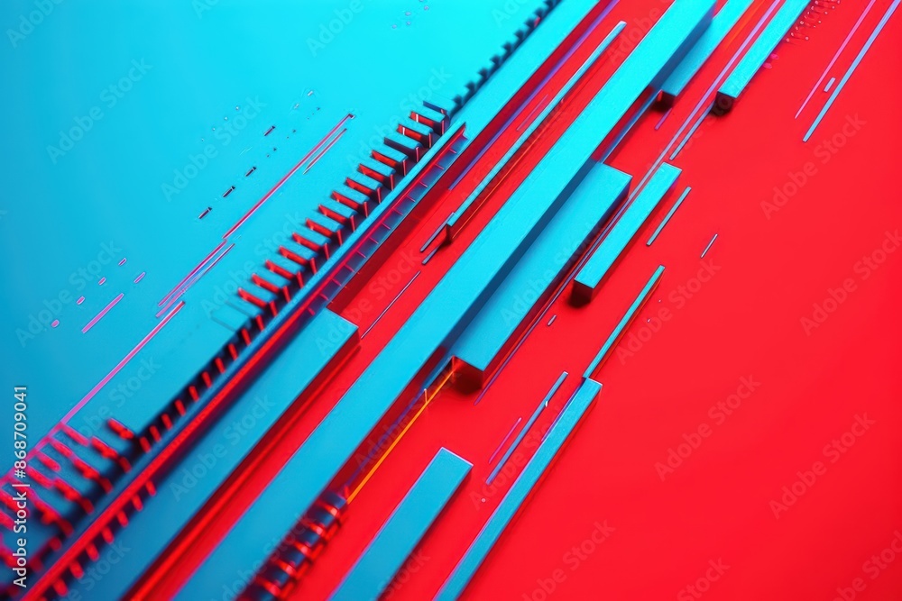 Poster conceptual minimal banner featuring a cyber business breakdown with clean, dynamic components with c