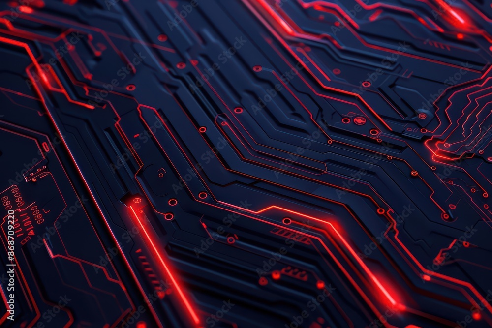 Poster conceptual minimal banner featuring a cyber stone breakdown with clean, dynamic components with copy