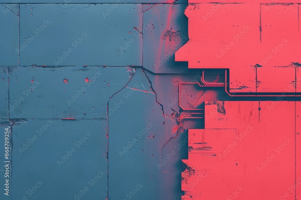 Poster conceptual minimal banner featuring a cyber business breakdown with clean, dynamic components with c