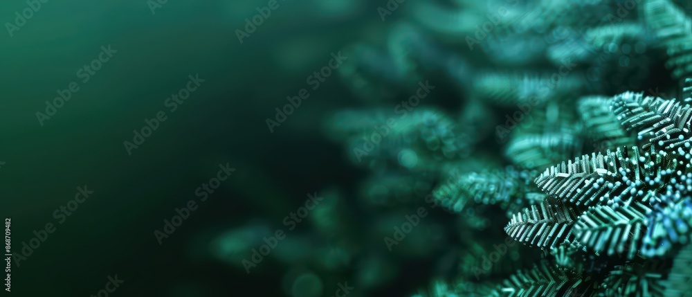 Poster conceptual minimal banner featuring a cyber plant breakdown with clean, dynamic components with copy