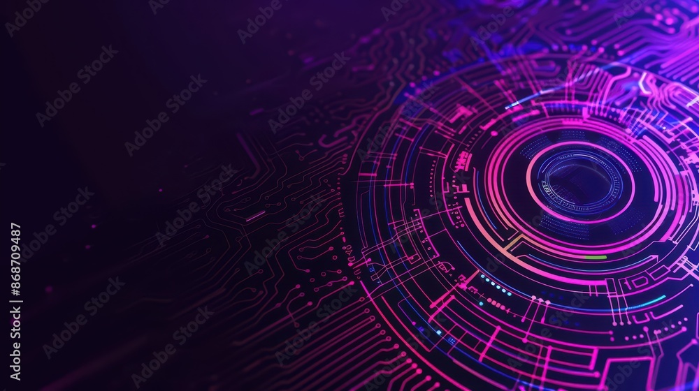 Poster conceptual minimal banner featuring a cyber transport breakdown with dynamic digital components with