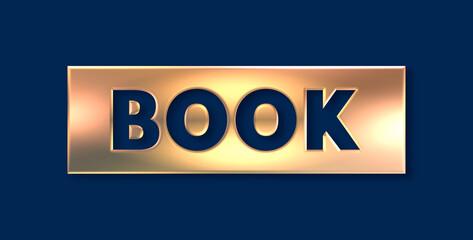 Parola BOOK  con sfondo colorato gradiente