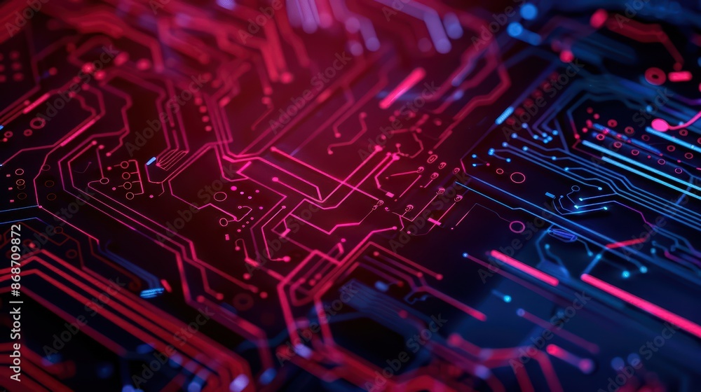 Poster conceptual minimal banner featuring a cyber transport breakdown with dynamic digital components with