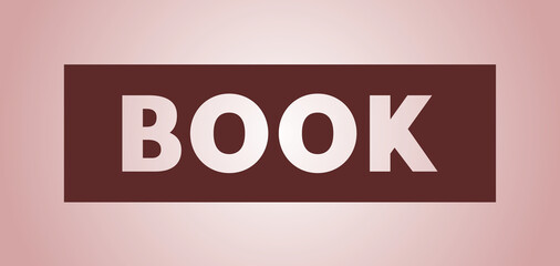 Parola BOOK  con sfondo colorato gradiente