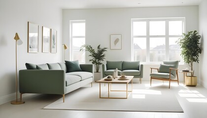 Fototapeta premium Photo interior modern design room 3d illustration