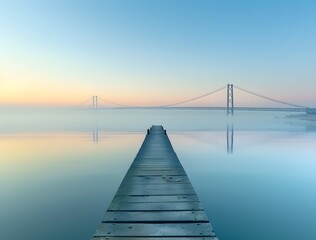 Fototapeta premium Sunrise Over The 25th of April Bridge, Lisbon