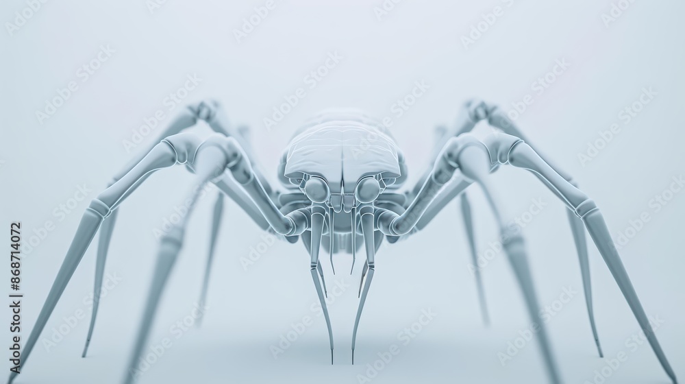 Aufkleber minimalist depiction of unusual cyber creatures with abstract visuals and clean lines with copy spac
