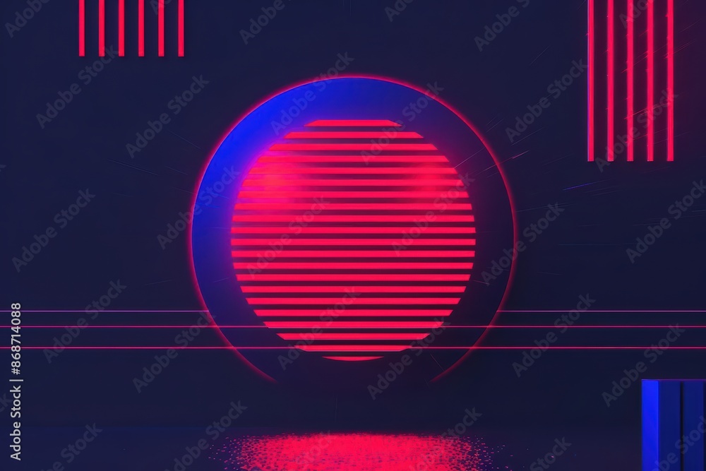 Aufkleber minimalist depiction of unusual marketing concepts with abstract cyber visuals and clean lines with 