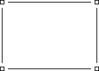 Monochrome simple horizontal frame set vector.