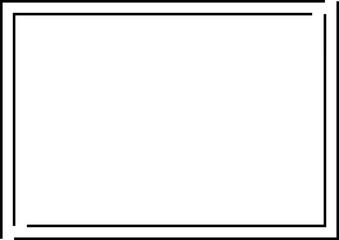 Monochrome simple horizontal frame set vector.