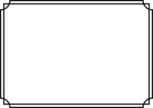 Monochrome simple horizontal frame set vector.