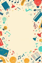 Colorful music and idebackground