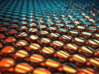 Obraz premium Perspective grid abstract retro background
