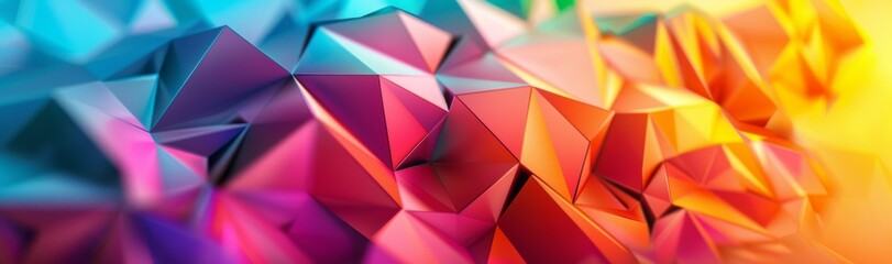 Fototapeta premium Stunning abstract art with geometric shapes in a rainbow of colors