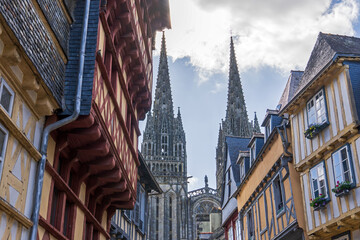 Kathedrale St. Corentin in Quimper, Bretagne