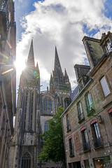 Obraz premium Kathedrale St. Corentin in Quimper, Bretagne