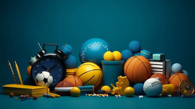 Dynamic sports vector background for sports day gift certificates, banners, and flyers