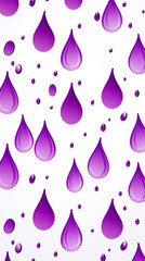 Purple Ink and Water Drops on White Background, Abstract Image, Texture, Pattern Background, Wallpaper, Background, Cell Phone Cover and Screen, Smartphone, Computer, Laptop, 9:16 and 16:9 Format - PN