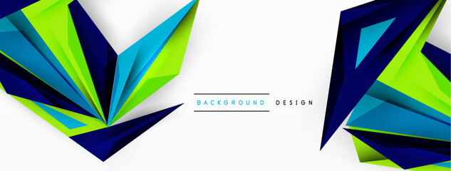 Fototapeta premium Minimal geometric abstract background. Low poly dynamic triangle design. Trendy techno business template for wallpaper, banner, background or landing