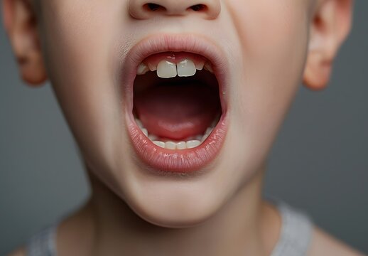 Close-up Portrait of a Boy Showing Missing Front Teeth