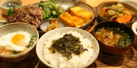 Fototapeta premium Japanese cuisine food on table